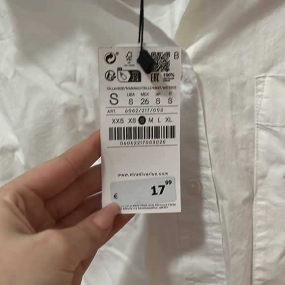 Stradivarius long sleeve button up white shirt - Picture 3 of 3